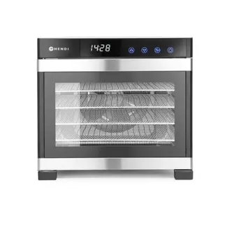 HENDI Voedseldroger – 6 roosters – digitaal – roestvrij staal – 230V/650W