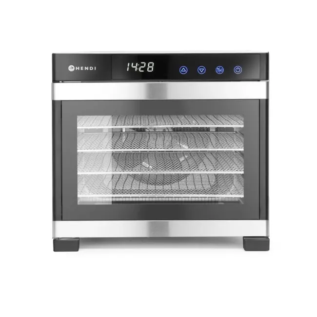 HENDI Voedseldroger – 6 roosters – digitaal – roestvrij staal – 230V/650W