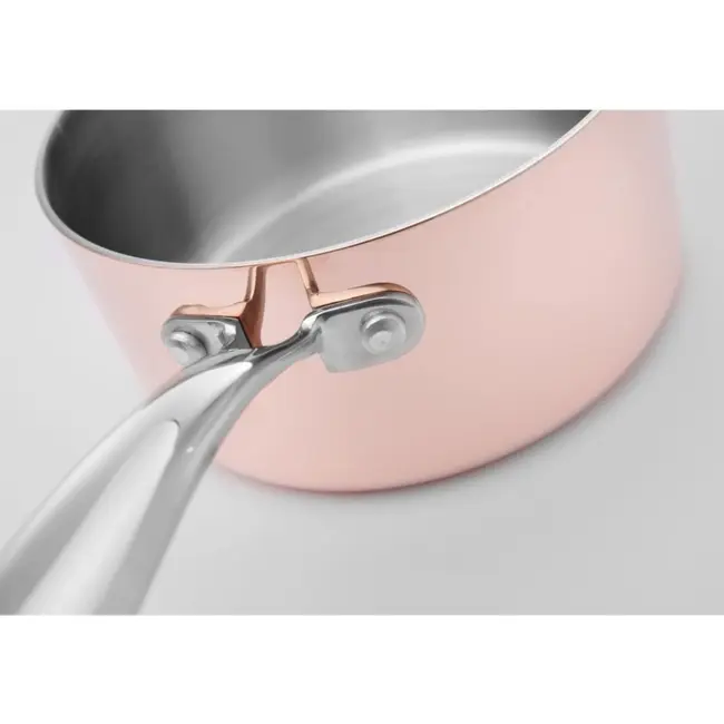 HENDI Stijlvolle koperen steelpan – 1,5L – 3-ply constructie – Ø160 mm – zonder deksel