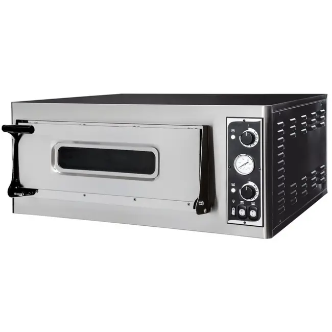 HENDI Pizza oven – enkele ovenkamer – analoge bediening – 4 pizza's – 400V/4700W