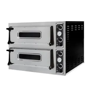 Hendi Pizza oven - 2 kamers - analoge bediening - roestvast staal - 975x930x742 mm