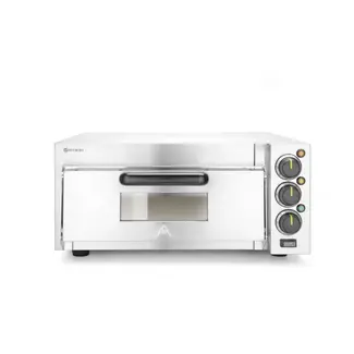 HENDI Compacte pizzaoven – vuurstenen vloer – 350°C – timer 120 min – zilver – 230V/2000W