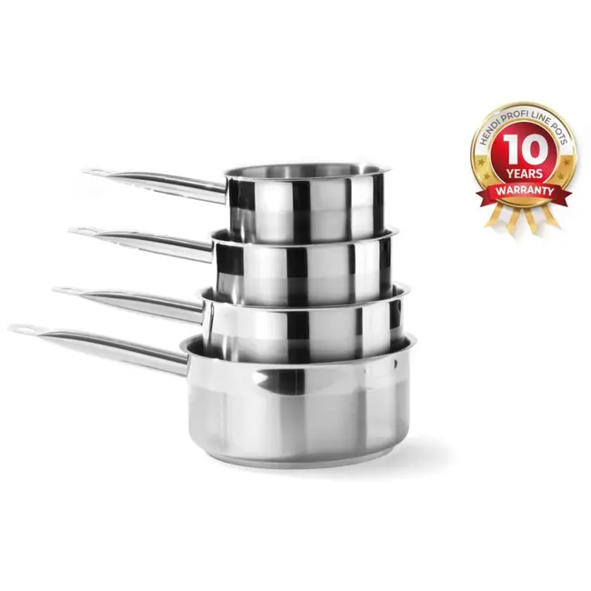 HENDI Steelpan – Profi Line – zonder deksel – 1L – ⌀140x70 mm – inductie geschikt