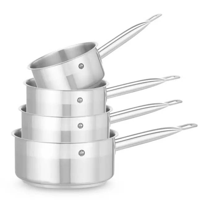 HENDI Profi Line steelpan – zonder deksel – 3L – inductiegeschikt – koelblijvende handgreep