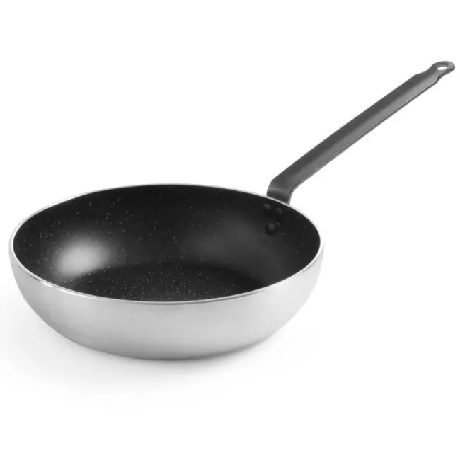 HENDI Wokpan – Aluminium – Marble anti-aanbaklaag – Ø 280 mm – Hittebestendig tot 260°C