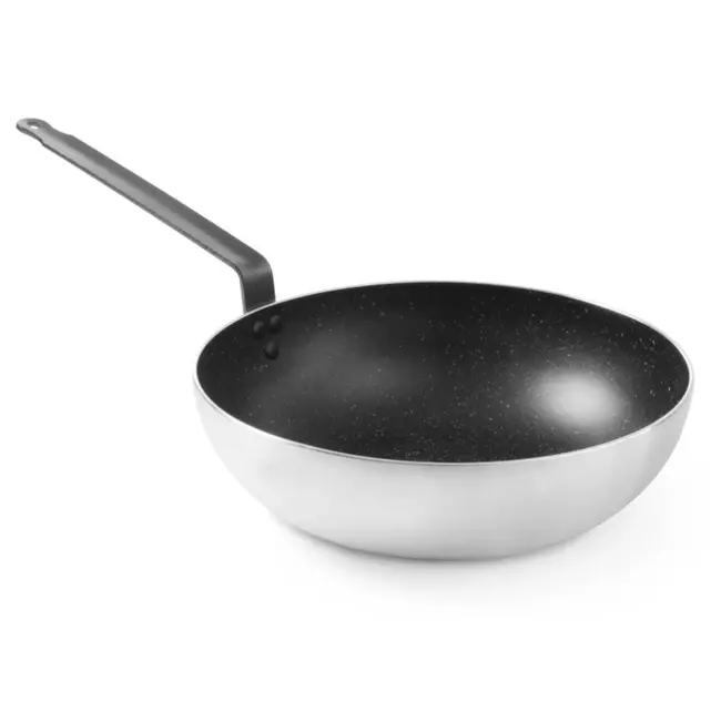 HENDI Wokpan – Aluminium – Marble anti-aanbaklaag – Ø32 cm – Hittebestendig tot 260°C
