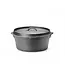 HENDI Gietijzeren pan – 7,2L – Met deksel en handvat – Zwart – ⌀310x(H)155mm
