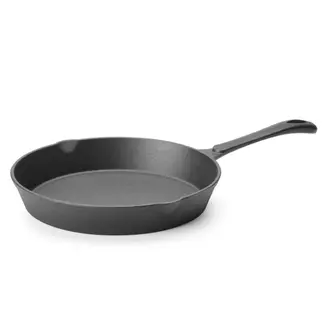 Hendi Gietijzeren skillet - 25 cm - met schenktuiten en ophangoog - zwart