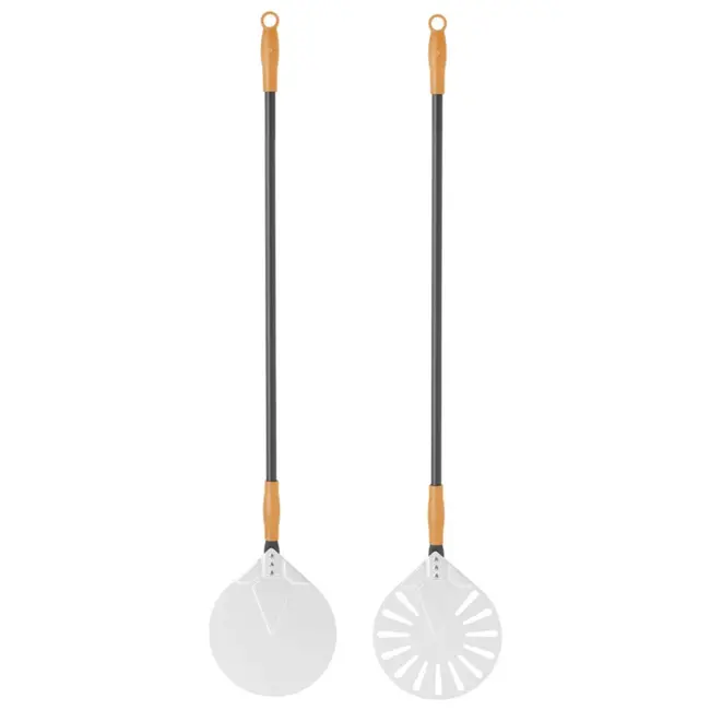 HENDI Ronde pizzaschep – geanodiseerd aluminium – 230x1200 mm – schuifgreep