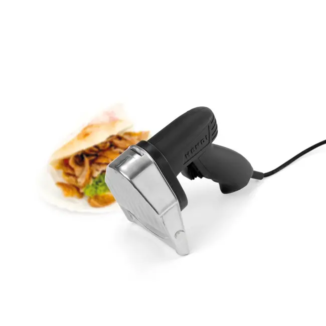HENDI Elektrisch kebabmes – verstelbare snijdikte – roestvrij staal – 2600 tpm – inclusief slijpsteen