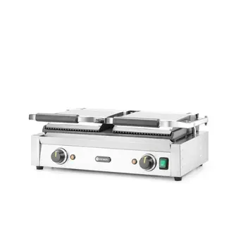 HENDI Dubbele contactgrill – geribd en glad – 230V/3600W – 570x395x510 mm