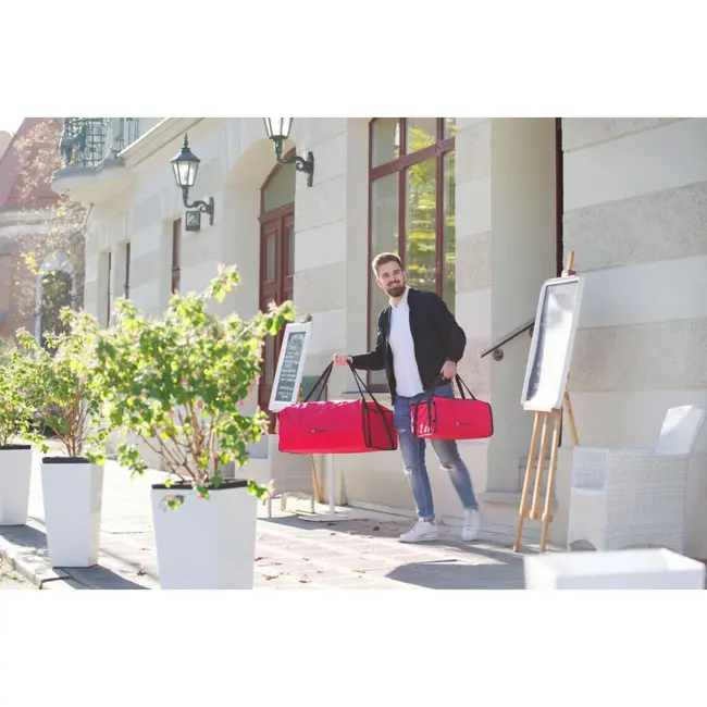 HENDI Pizza transport tas – 4 dozen – 45 cm – stevig en makkelijk verstelbaar – vak voor rekeningen