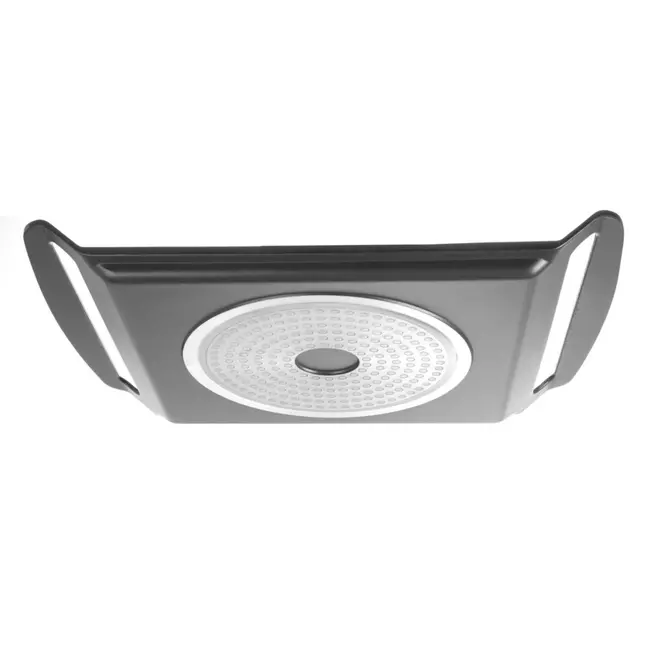 HENDI Grillplaat gietaluminium – inductie en oven – 390x260 mm – geribbeld – anti-aanbak