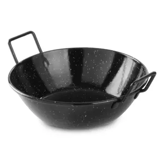 HENDI Geëmailleerde paëllaschalen – Diep model – ⌀205x(H)57mm – Geschikt voor diverse kookplaten – Vaatwasmachinebestendig