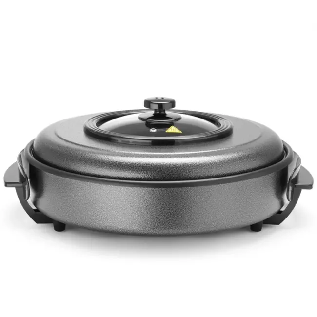 HENDI Partypan – anti-aanbaklaag – uitneembare thermostaat – inclusief deksel – 400x50 mm