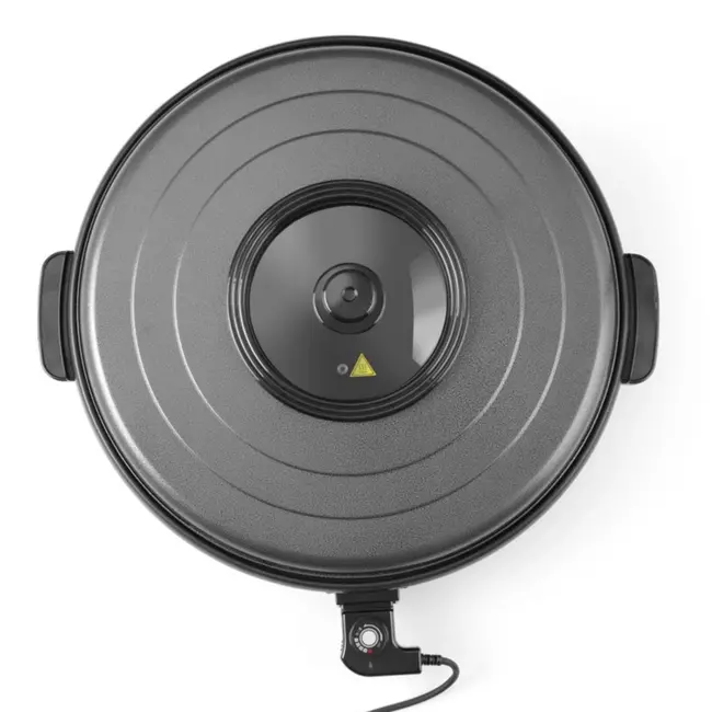 HENDI Partypan – anti-aanbaklaag – uitneembare thermostaat – inclusief deksel – 400x50 mm