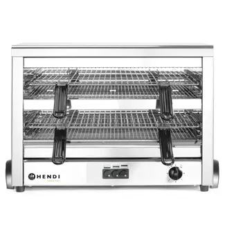 HENDI Quartz salamander – snelle opwarming – 3 zones – roestvast staal – 682x528x455 mm