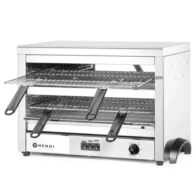 HENDI Quartz salamander – snelle opwarming – 3 zones – roestvast staal – 682x528x455 mm