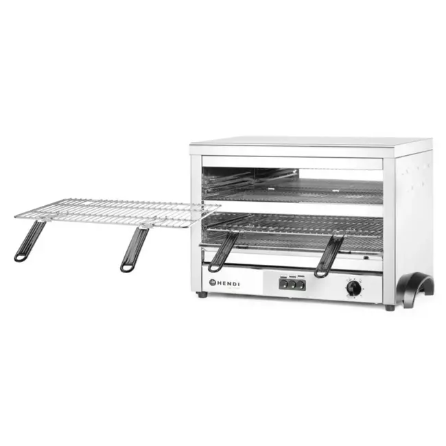 HENDI Quartz salamander – snelle opwarming – 3 zones – roestvast staal – 682x528x455 mm