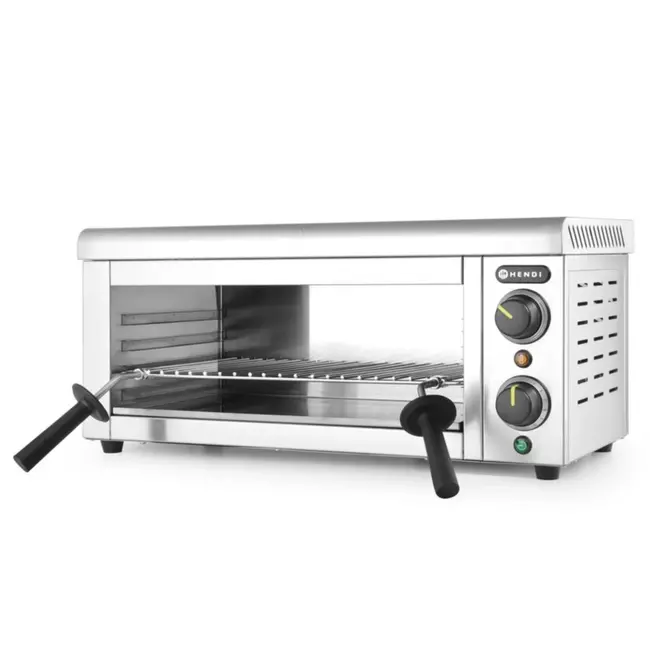 HENDI Salamander met muurbevestiging – traploos instelbaar – 30 minuten timer – roestvrij staal – 610x450x275 mm