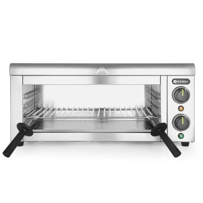 HENDI Salamander met muurbevestiging – traploos instelbaar – 30 minuten timer – roestvrij staal – 610x450x275 mm