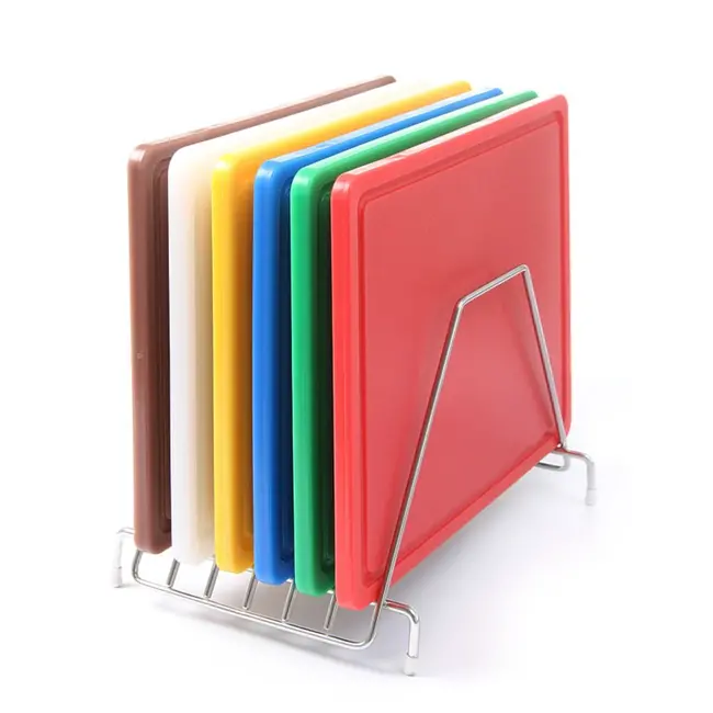 HENDI Handig snijplankrek – ruimte voor 6 planken – anti-slip voetjes – vaatwasmachinebestendig – roestvast staal