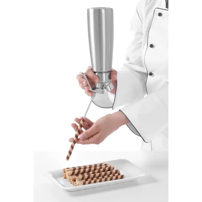 HENDI Set van 4 roestvrijstalen spuitmondjes – ideaal voor decoratie en injecties