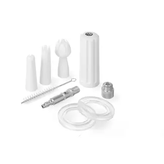 HENDI Onderdelenset voor slagroomapparaten – compleet met spuitmondjes, patroonhouder en schoonmaakborstel