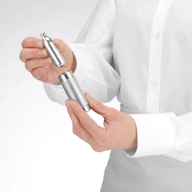 HENDI Slagroomapparaat – Profi Line – 1L – Inclusief 3 spuitmondjes – Geschikt voor warme sauzen