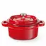 HENDI Geëmailleerde gietijzeren braadpan – 0,27L – rood – 130x100x48 mm