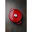 HENDI Geëmailleerde gietijzeren braadpan – 0,27L – rood – 130x100x48 mm