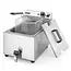 HENDI Profi Line friteuse – 8 liter – met aftapkraan – lichtgrijs – 230V/3500W