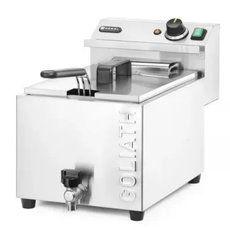 HENDI Friteuse XL – 10 liter – 10,200 W – met aftapkraan – roestvrij staal – snelle opwarming HENDI Friteuse XL – 10 liter – 10,200 W – met aftapkraan – roestvrij staal – snelle opwarming