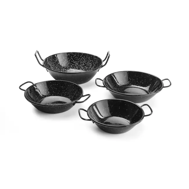 HENDI Geëmailleerde paëllaschalen – Diep model – Ø145 mm – Geschikt voor diverse kookplaten – Vaatwasmachinebestendig