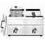 HENDI Inductie friteuse – dubbele capaciteit – nauwkeurige temperatuurregeling – 16L – roestvast staal