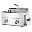 HENDI Inductie friteuse – dubbele capaciteit – nauwkeurige temperatuurregeling – 16L – roestvast staal