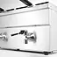 HENDI Inductie friteuse – dubbele capaciteit – nauwkeurige temperatuurregeling – 16L – roestvast staal