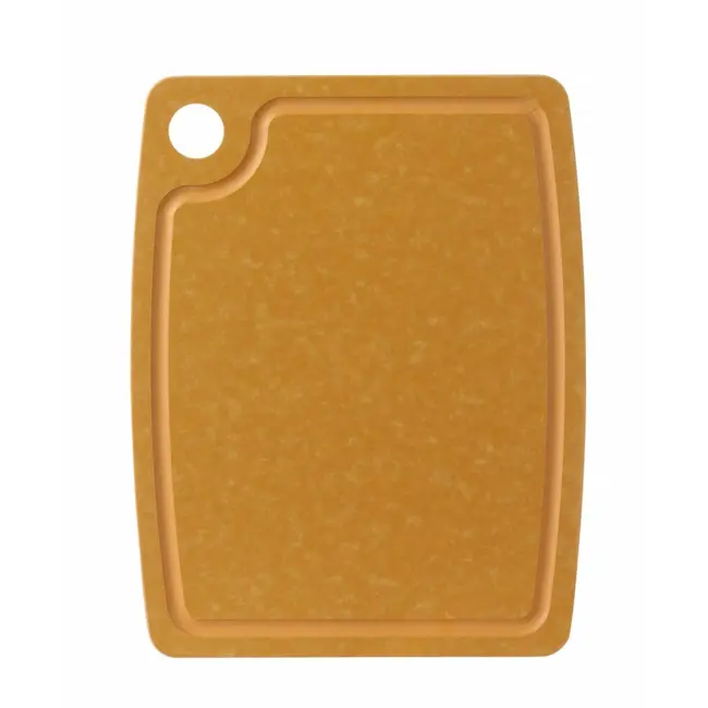 HENDI Duurzame houtvezel snijplank – anti-slip – groef voor vloeistof – 300x235 mm – bruin