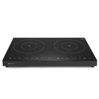 HENDI Dubbele inductiekookplaat – boost modus – aanraakgevoelige bediening – 608x405x54 mm