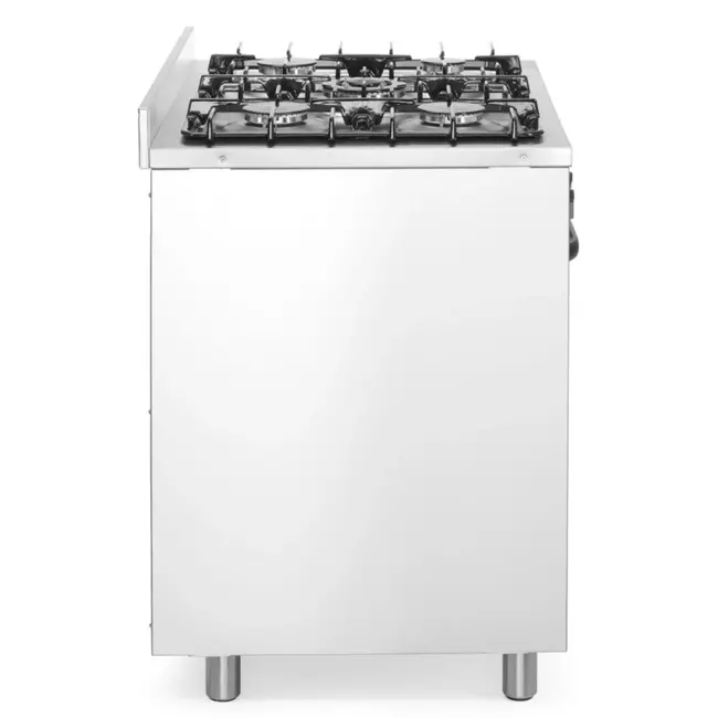 HENDI Gasfornuis – 5-pits met elektrische oven en grill – roestvrij staal – 900x653x900 mm