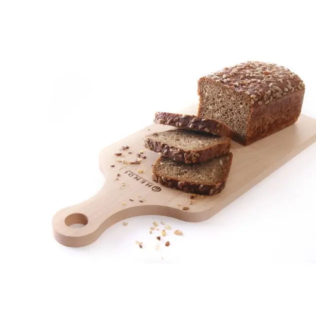 HENDI Snijplank met greep – massief beukenhout – 390x160 mm – licht hout