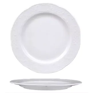 HENDI Plat bord – versterkte randen – slijtvast porselein – 265 mm – wit