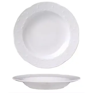 HENDI Diep bord – versterkte randen – slijtvast hotelporselein – Ø 235 mm – wit