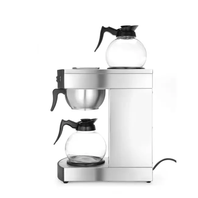 HENDI Filter koffiezetapparaat – roestvast staal – 1,8L – dubbele verwarmingsplaten – oververhittingsbeveiliging