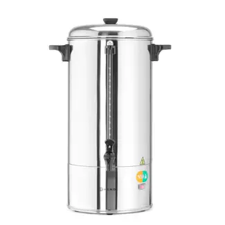 HENDI Percolator – Enkelwandig roestvrij staal – 16L – 230V/1500W – Met peilglas en non-dripkraan
