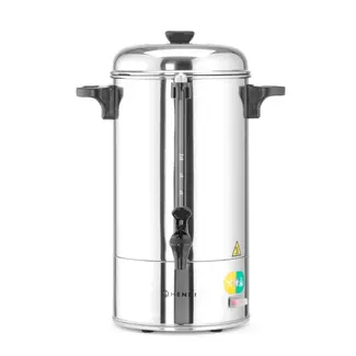 Hendi Percolator - Enkelwandig roestvrij staal - 6 liter - Automatische reset - Non-dripkraan - Peilglas