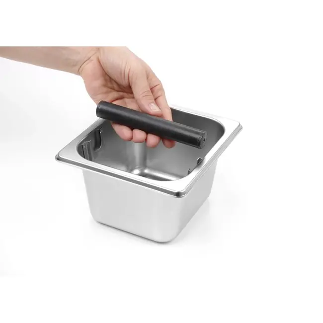 HENDI Afklopbak GN – Verwijderbare klopstang – Roestvast staal – 176x162x100 mm