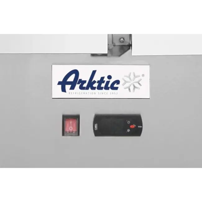 Arktic Ruime koelwerkbank – 3 deuren – 380L – roestvrij staal – geforceerde luchtkoeling – digitaal display