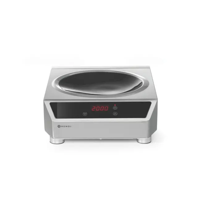 HENDI Inductiewok – Profi Line – Digitaal – Roestvrij staal – 3500W – 340x450x130 mm