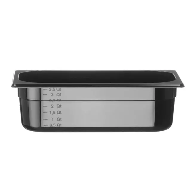HENDI Gastronorm container – polycarbonaat – zwart – 4L – 325x176x100 mm